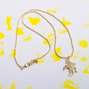  Magic Golden Unicorn and Necklace