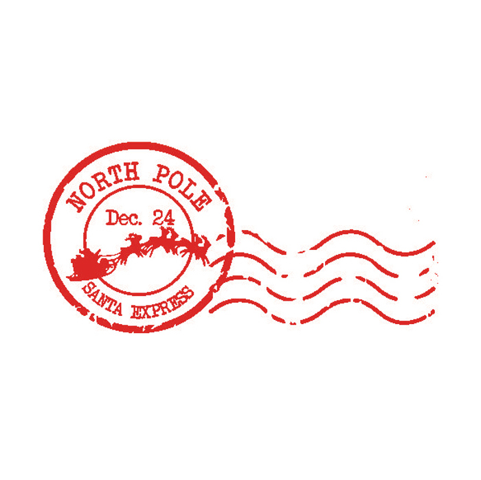 Santa Express Postmark Mail Stamp 