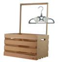 Gray Natural Pine Baby Shower Wardrobe Crate with 10 Clothes Hangers, 12 Piece Set