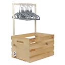  Natural Pine Baby Shower Wardrobe Crate with 10 Clothes Hangers, 12 Piece Set