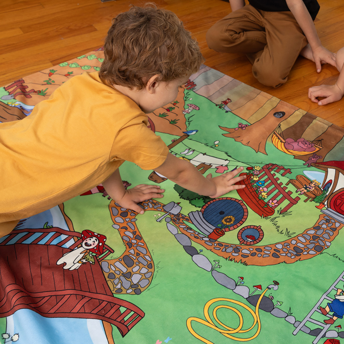 Pipp & Spalding Seek-and-Find Blanket, Springtime in the Woodlands, Toddler Bedtime Routine Adventure Throw