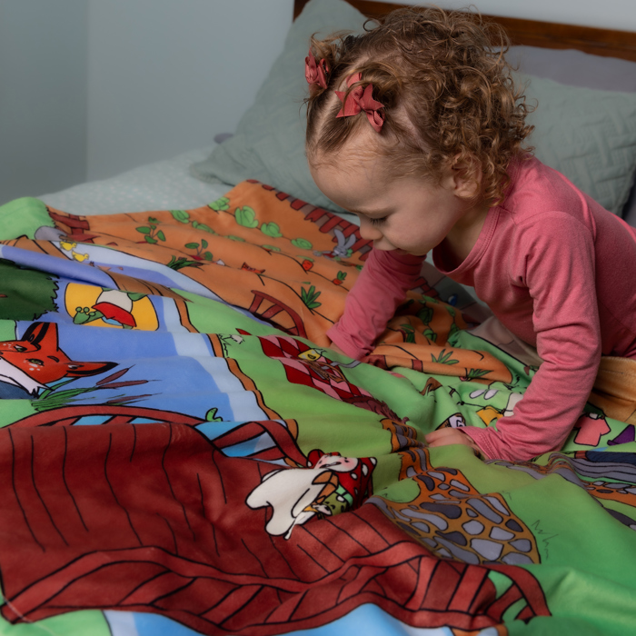Pipp & Spalding Seek-and-Find Blanket, Springtime in the Woodlands, Toddler Bedtime Routine Adventure Throw