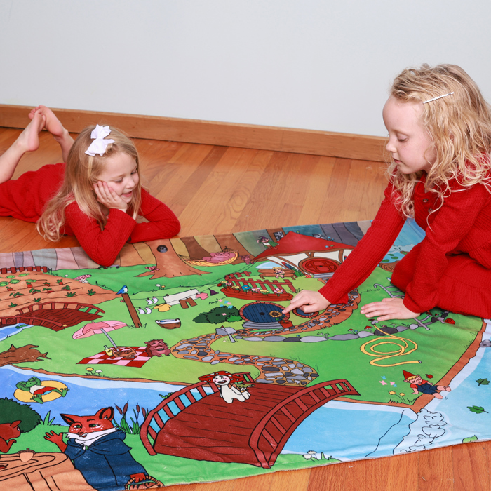 Pipp & Spalding Seek-and-Find Blanket, Springtime in the Woodlands, Toddler Bedtime Routine Adventure Throw