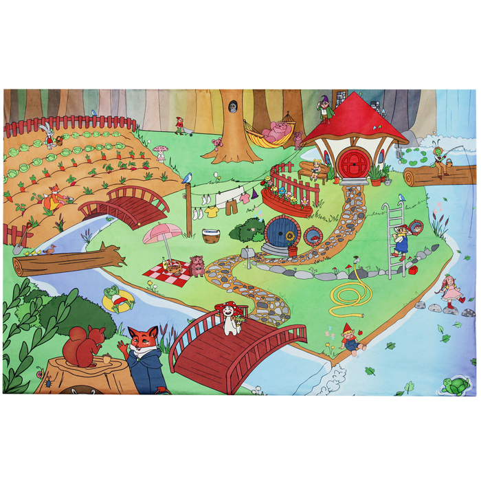 Pipp & Spalding Seek-and-Find Blanket, Springtime in the Woodlands, Toddler Bedtime Routine Adventure Throw