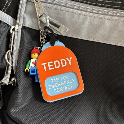 NFC Backpack Tag, Scannable Emergency Contact Tag