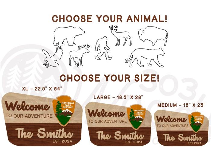 National Park Service Kids Name Sign, Custom NPS sign, National Park Name Sign, Adventure Sign, Kids Name Sign, Woodland Theme