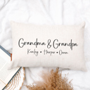 Grandma & Grandpa Custom Grandkids Pillow 