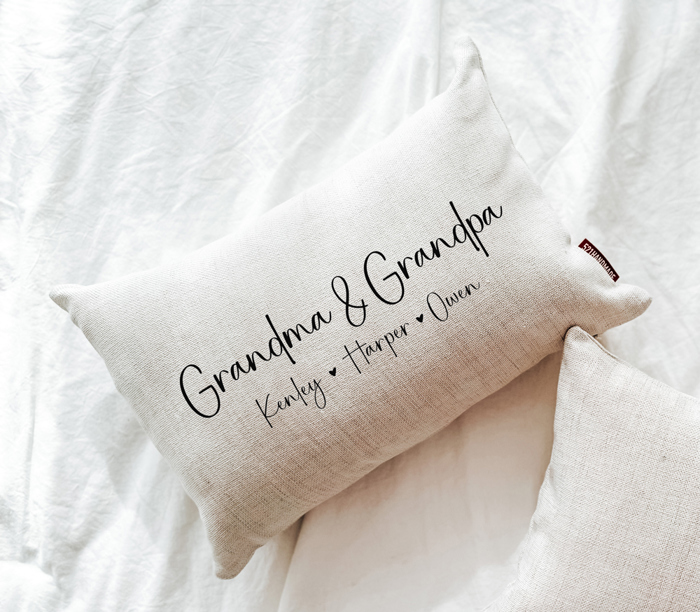 Grandma & Grandpa Custom Grandkids Pillow 