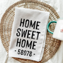  Home Sweet Home Zip Code Tea Towel