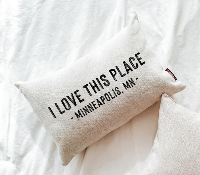 I Love This Place Custom City Pillow 