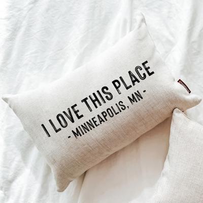 I Love This Place Custom City Pillow 