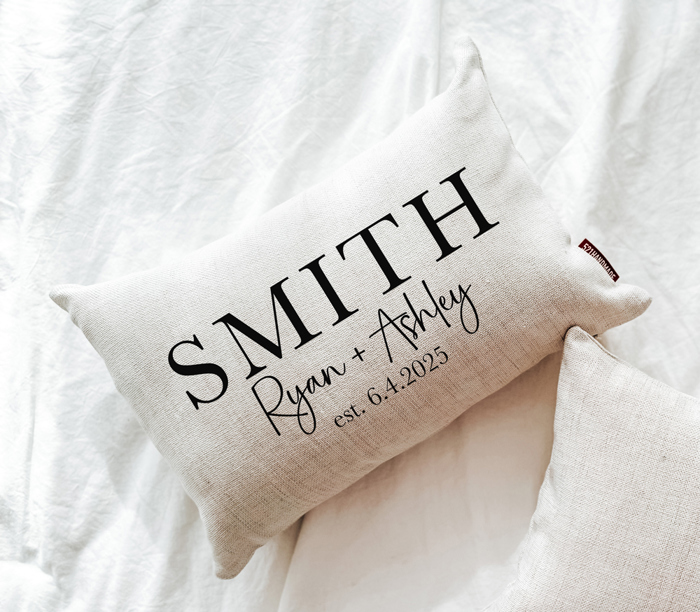 Custom Last Name Est. Pillow