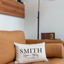 Custom Last Name Est. Pillow