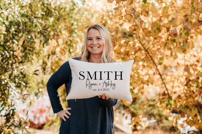 Custom Last Name Est. Pillow