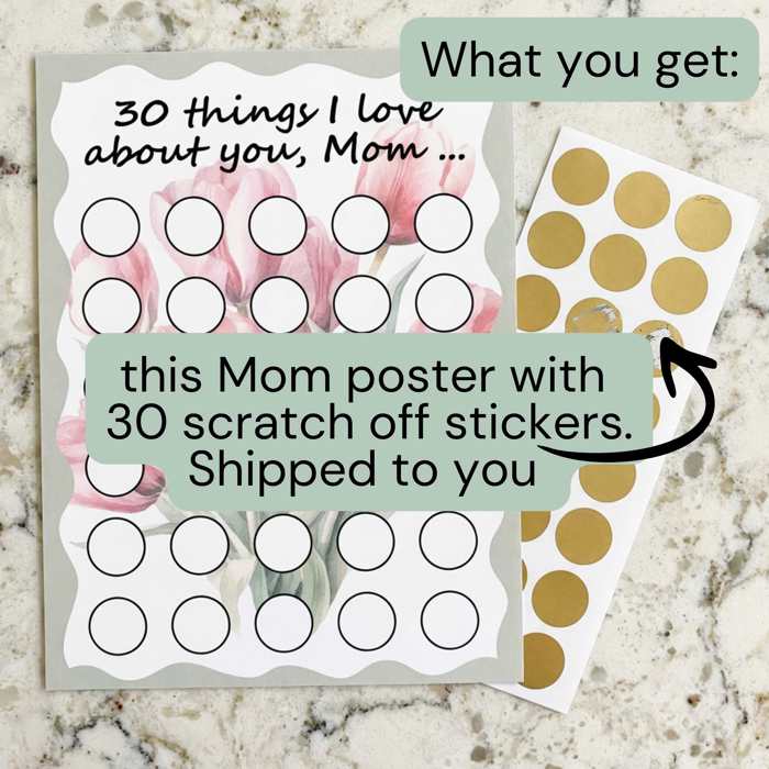 Scratch Off Poster for Mom