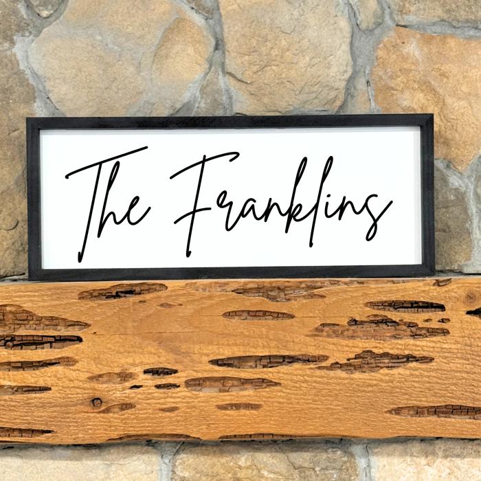 Wooden Family Name Sign | 20 x 8 inches