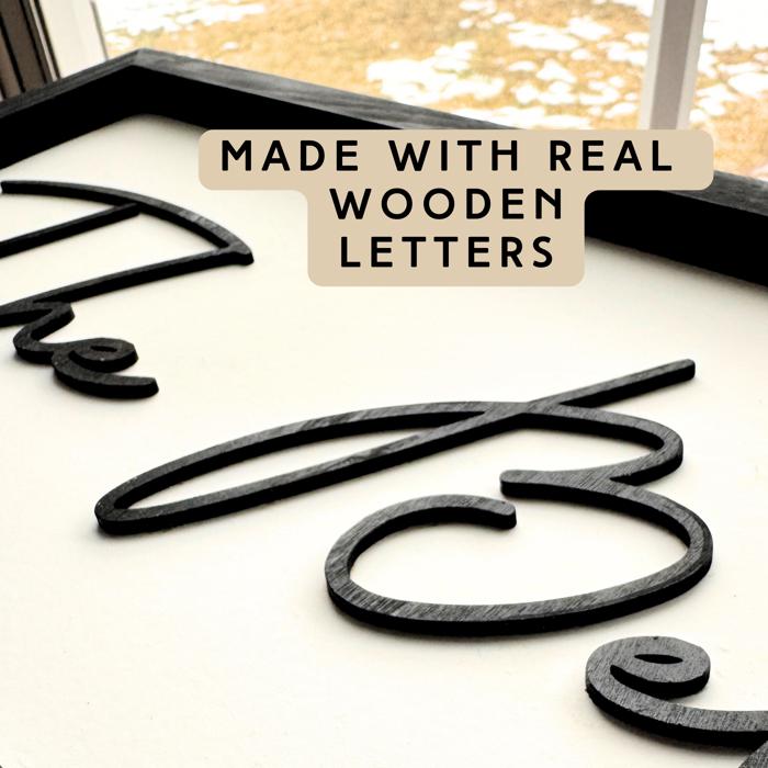 Wooden Family Name Sign | 20 x 8 inches