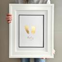  Personalized Gold Baby Footprint Keepsake Print | Real Gold Foil