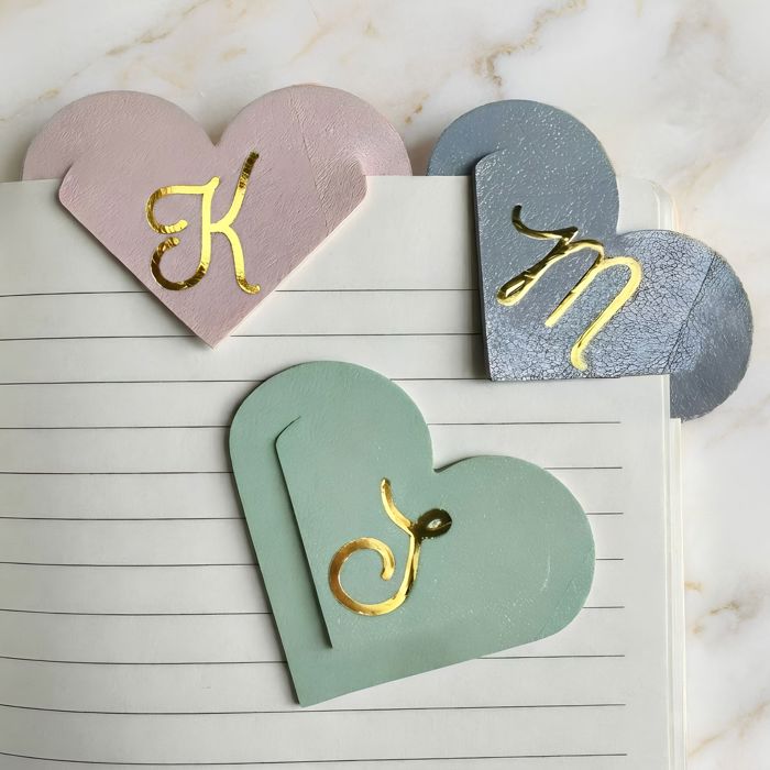Monogram Heart Bookmark | Choose 2