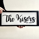  Wooden Family Name Sign | 20 x 8 inches