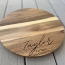  Customized Engraved Large Wooden Lazy Susan