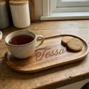  Small Wooden Engraved Jewelry Tray