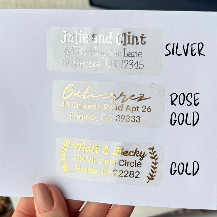 60 Gold Foil Address Labels