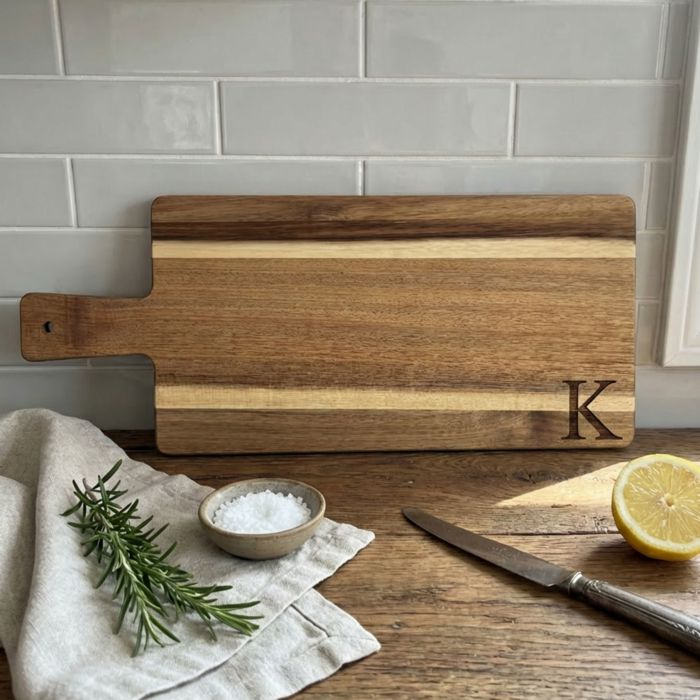 Custom Engraved Cutting Board with Handle