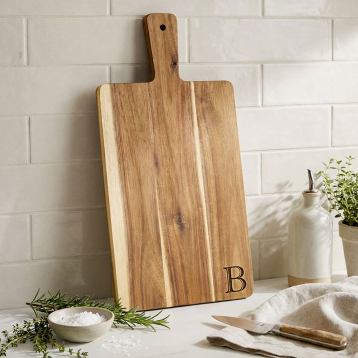 Custom Engraved Cutting Board with Handle