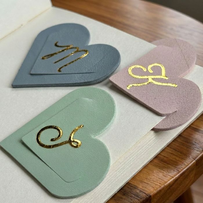 Monogram Heart Bookmark | Choose 2