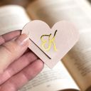  Monogram Heart Bookmark | Choose 2