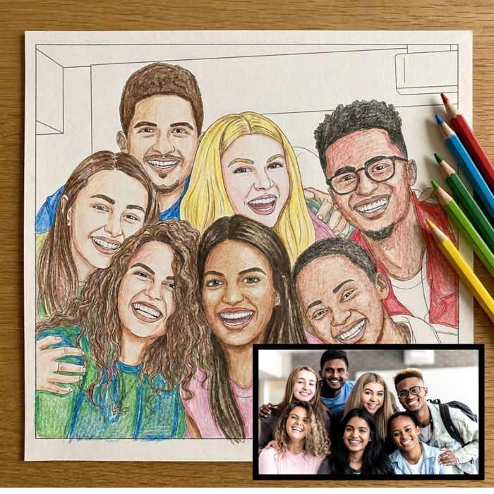 15 Page Custom Coloring Book | Made from your Photos