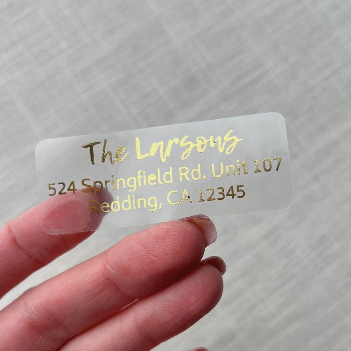 60 Gold Foil Address Labels