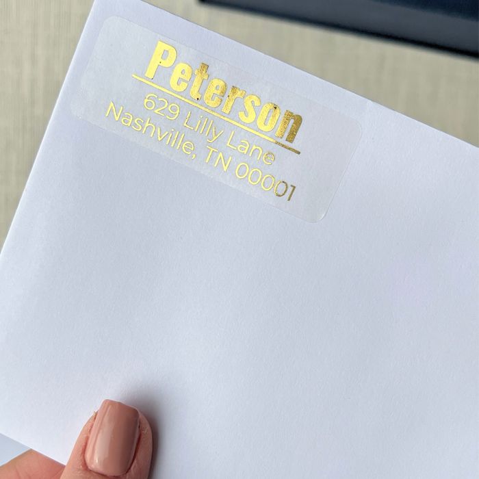 60 Gold Foil Address Labels