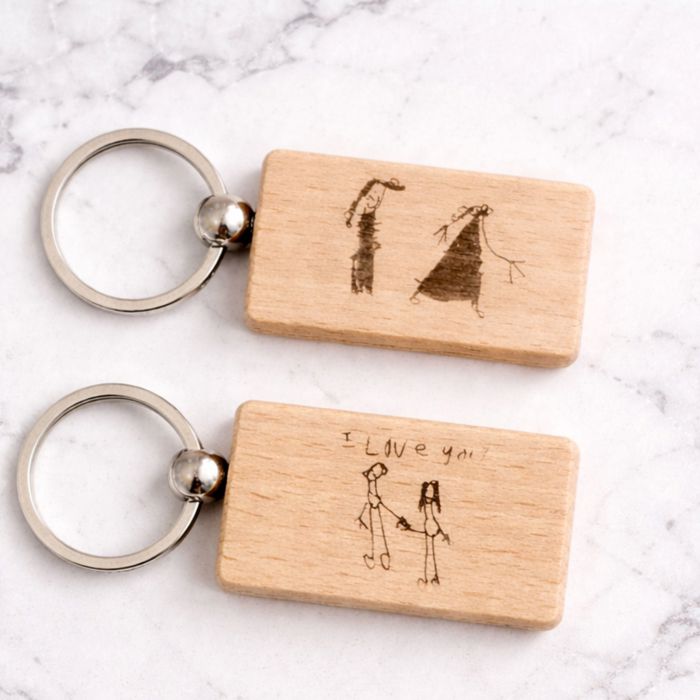 Personalized Engraved Keychain | Made from your drawing