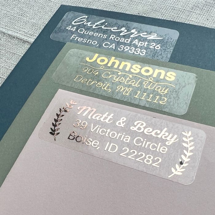 60 Gold Foil Address Labels