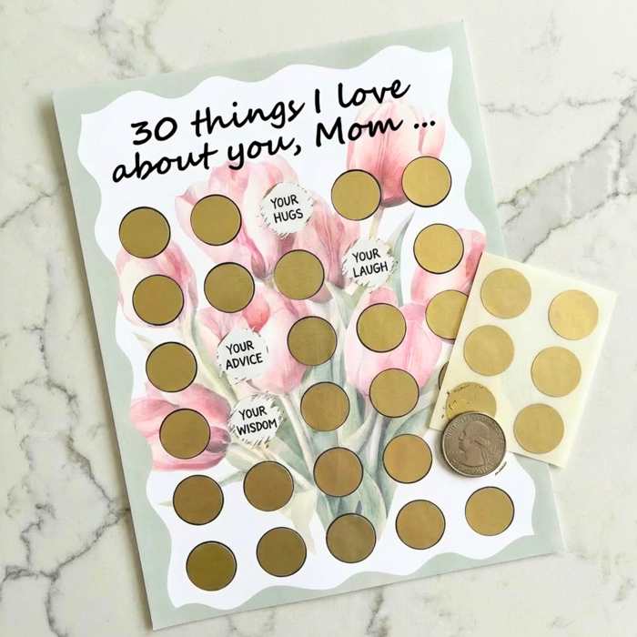 Scratch Off Poster for Mom