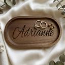  Small Wooden Engraved Jewelry Tray