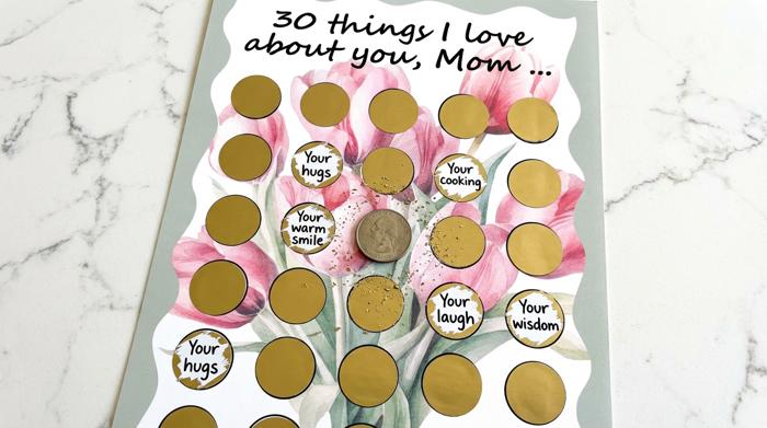 Scratch Off Poster for Mom