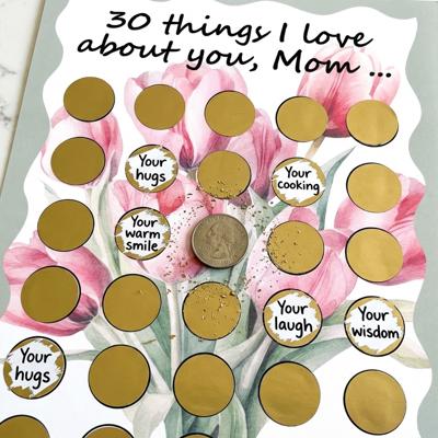 Scratch Off Poster for Mom