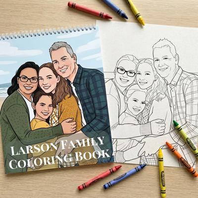 15 Page Custom Coloring Book | Made from your Photos