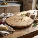  Customized Engraved Large Wooden Lazy Susan