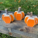 Orange Orange Wooden Pumpkins set of 3 