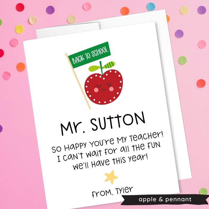 Personalized Teacher Greeting Card