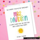  Personalized Teacher Greeting Card