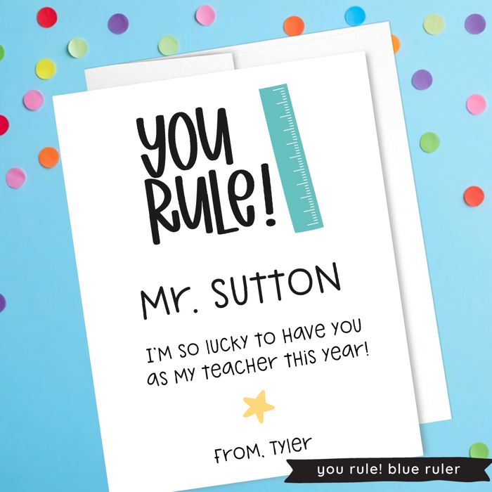 Personalized Teacher Greeting Card