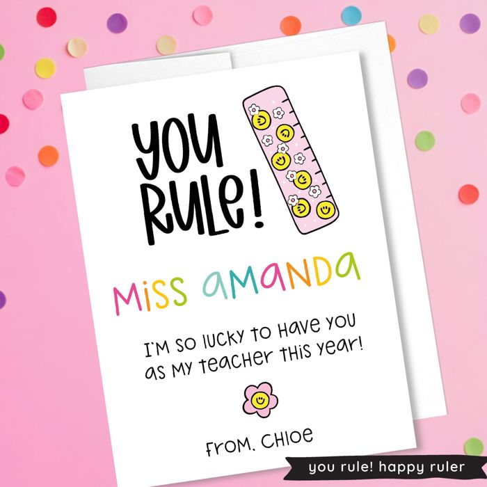Personalized Teacher Greeting Card