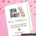  Personalized Teacher Greeting Card