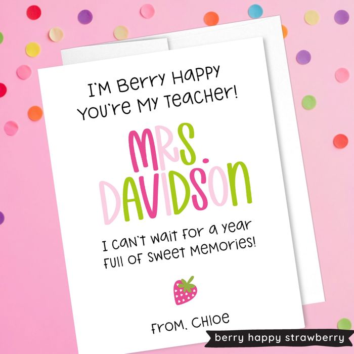 Personalized Teacher Greeting Card