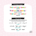  Personalized Family Note Cards | Cheerful Colorful Family